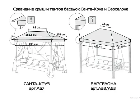 Комплект для беседки-качелей Барселона ярко-зеленый с валиками Удачная мебель - Даметекс