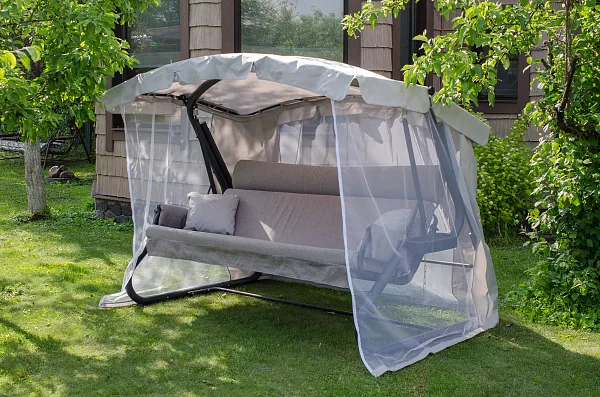 Тент на садовые качели A43 АМС 239*140 см графит Удачная мебель - Дачная мебель