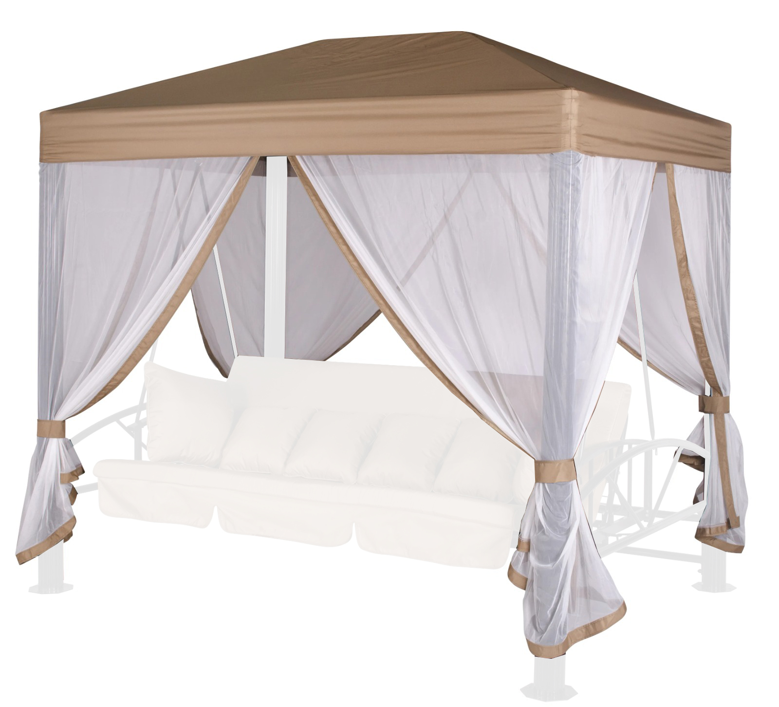 Тент на садовые беседку-качели Барселона A33/А63 АМС 235*161 см коричневый Удачная мебель - Дачная мебель