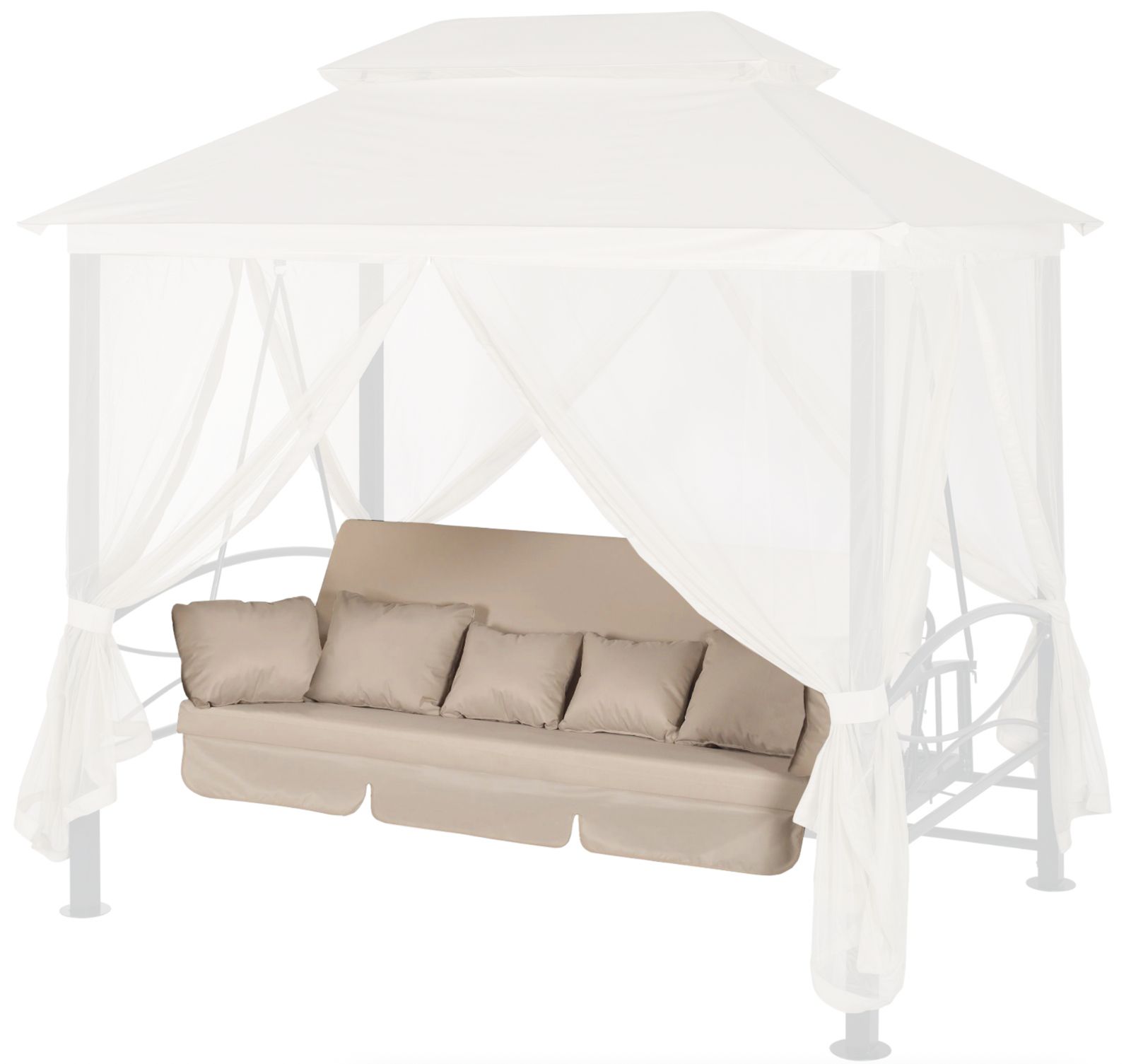 Текстильный комплект с подголовником для садовых качеле184*60*60 см С190.025 Удачная мебель - Дачная мебель