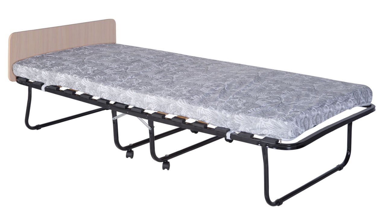 Раскладушка «Элеонора Премиум Дуб» с металлическими колесами 202х90 Даметекс - Удачная мебель