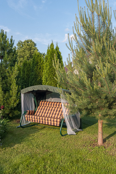 садовые качели «мерида премиум» a56g.334 зеленый удачная мебель - даметекс