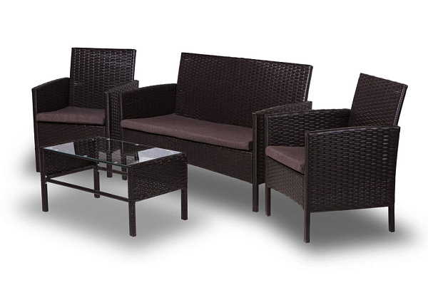 набор садовой мебели «ангкор» коричневый удачная мебель