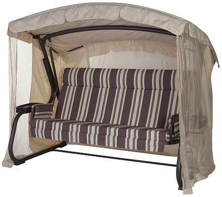 садовые качели «мерида премиум» a56c.322 коричневый удачная мебель - даметекс