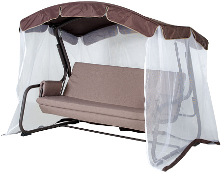 садовые качели «тропикана» а45с.613 коричневый удачная мебель - даметекс