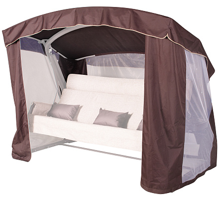 Тент на садовые качели Брауни A43 АМС 239*140 см коричневый Удачная мебель - Дачная мебель