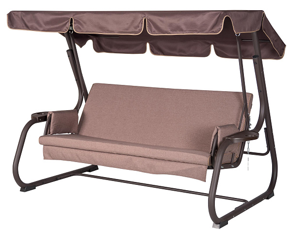 качели садовые «ибица» a52c.613 коричневый удачная мебель - даметекс