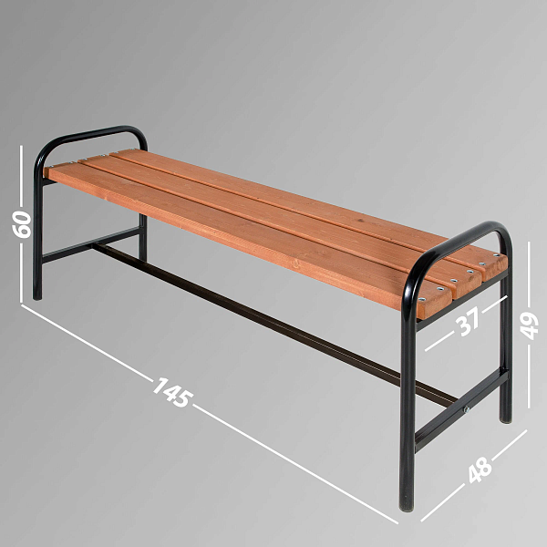 скамья садовая без спинки флора