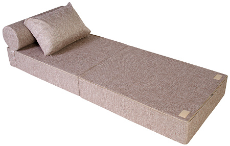 Кресло-кровать трансформер бескаркасное &quot;Валентина&quot; 75х100х65 см с валиком шоколад