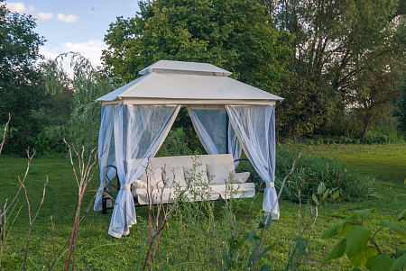 беседка-качели «пальмира» a31bl.t025 бежевый удачная мебель - даметекс