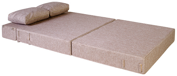 Диван-кровать трансформер бескаркасный &amp;quot;Валентина&amp;quot; 140х100х60 см шоколад