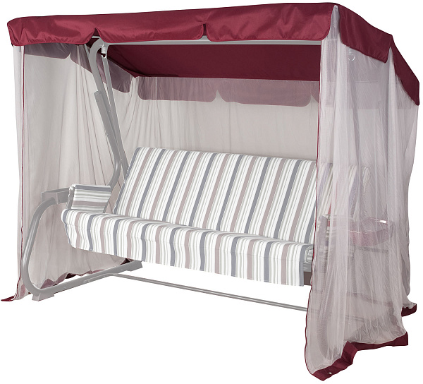 Тент на садовые качели А07/27 АМС 221*131 см бордовый Удачная мебель - Дачная мебель