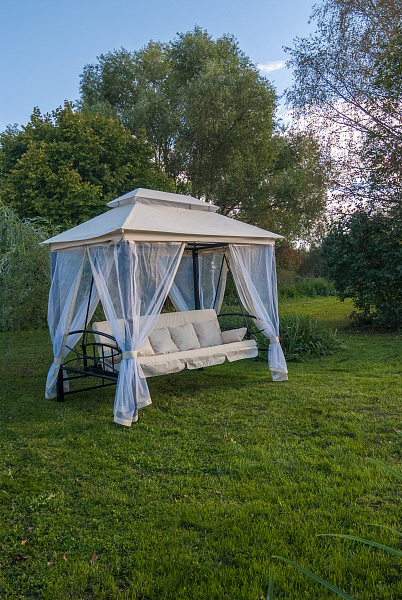 беседка-качели «пальмира» a31bl.t025 бежевый удачная мебель - даметекс