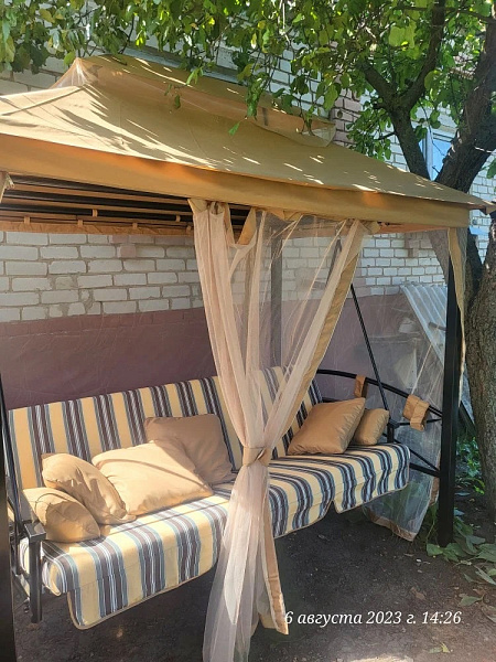 беседка-качели «амаре» a31bl.006 бежевый удачная мебель - даметекс