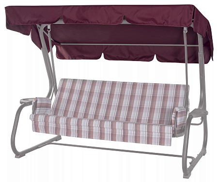 Тент на садовые качели A52 без АМС 208*122 см бордовый Удачная мебель - Дачная мебель