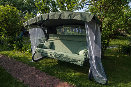 Тент на садовые качели A43 АМС 239*140 см зеленый Удачная мебель - Дачная мебель