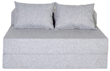 Диван-кровать трансформер бескаркасный &quot;Валентина&quot; 140х100х60 см серый/розовый