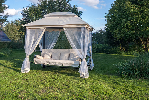 беседка-качели «пальмира» a31bl.t025 бежевый удачная мебель - даметекс