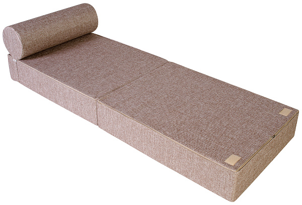 Кресло-кровать трансформер бескаркасное &amp;quot;Валентина&amp;quot; 75х100х65 см с валиком шоколад