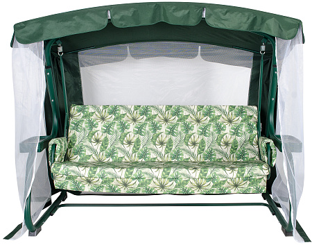 Тент на садовые качели A51 АМС 208*122 см зеленый с угловыми вставками сзади Удачная мебель - Дачная мебель