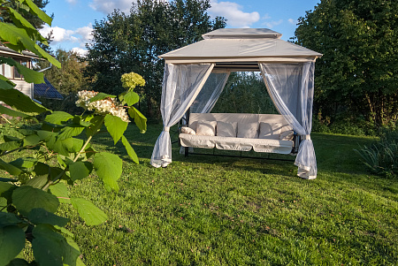 беседка-качели «пальмира» a31bl.t025 бежевый удачная мебель - даметекс