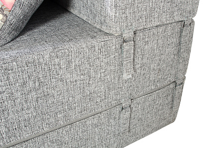 Диван-кровать трансформер бескаркасный &quot;Валентина&quot; 140х100х60 см серый/розовый