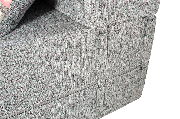 Диван-кровать трансформер бескаркасный &amp;quot;Валентина&amp;quot; 140х100х60 см серый/розовый