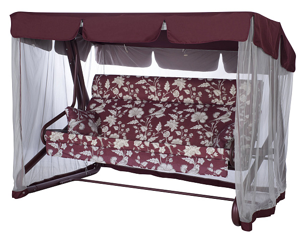 садовые качели «валенсия» a44r.535 бордовый удачная мебель - даметекс