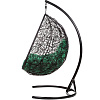 подвесное кресло двухместное «gemini» зеленая подушка черное основание