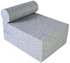 Кресло-кровать трансформер бескаркасное &amp;quot;Валентина&amp;quot; 75х100х65 см с валиком серый