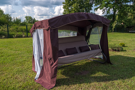 садовые качели «брауни» a43c.614 коричневый удачная мебель - даметекс