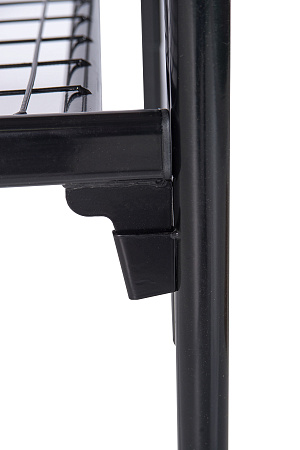 кровать металлическая односпальная чёрная «саша»