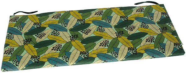 подушка для садовой скамьи с завязками 120х50х3,5 см клетка удачная мебель - даметекс