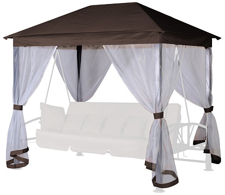 Тент на садовые беседку-качели Санта-Круз A67 АМС 253,5*170 см коричневый Удачная мебель - Дачная мебель
