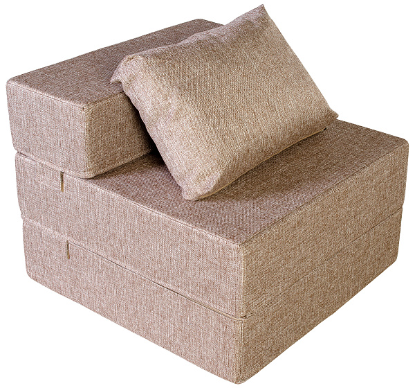 Кресло-кровать трансформер бескаркасное &amp;quot;Валентина&amp;quot; 80х80х60 см шоколад