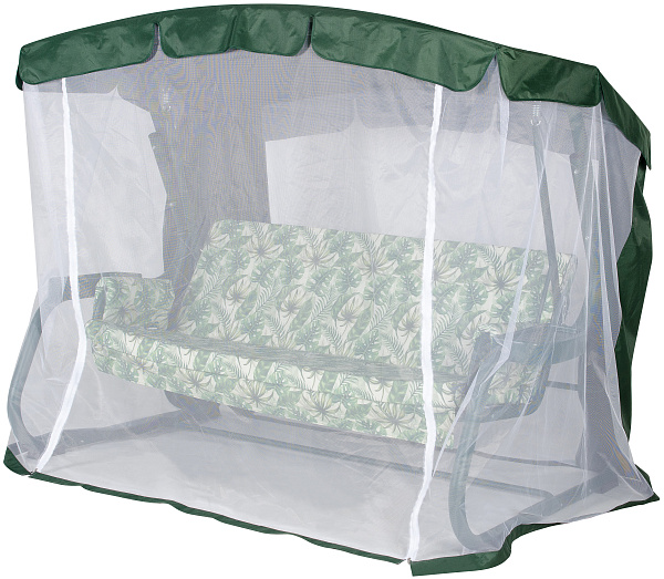 Тент на садовые качели A51 АМС 208*122 см зеленый с угловыми вставками сзади Удачная мебель - Дачная мебель