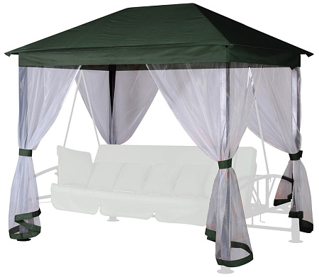 Тент на садовые беседку-качели Санта-Круз A67 АМС 253,5*170 см зеленый Удачная мебель - Дачная мебель