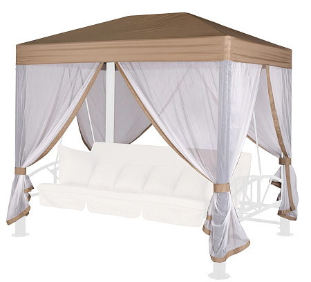 Тент на садовые беседку-качели Барселона A33/А63 АМС 235*161 см коричневый Удачная мебель - Дачная мебель