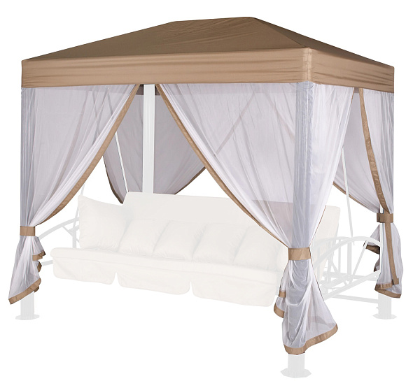 Тент на садовые беседку-качели Барселона A33/А63 АМС 235*161 см коричневый Удачная мебель - Дачная мебель