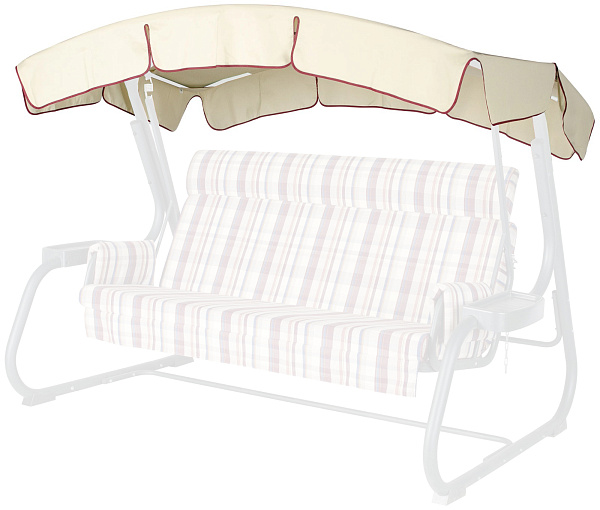 Тент на садовые качели Риека A13/A23/A60 без АМС 221*144 см бежевый Удачная мебель - Дачная мебель