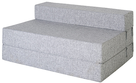 Диван-кровать трансформер бескаркасный &quot;Валентина&quot; 140х100х60 см серый/розовый