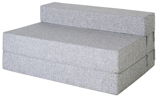 Диван-кровать трансформер бескаркасный &amp;quot;Валентина&amp;quot; 140х100х60 см серый/розовый