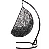 подвесное кресло двухместное «gemini» серая подушка черное основание