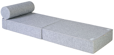 Кресло-кровать трансформер бескаркасное &quot;Валентина&quot; 75х100х65 см с валиком серый