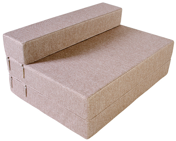 Диван-кровать трансформер бескаркасный &amp;quot;Валентина&amp;quot; 140х100х60 см шоколад