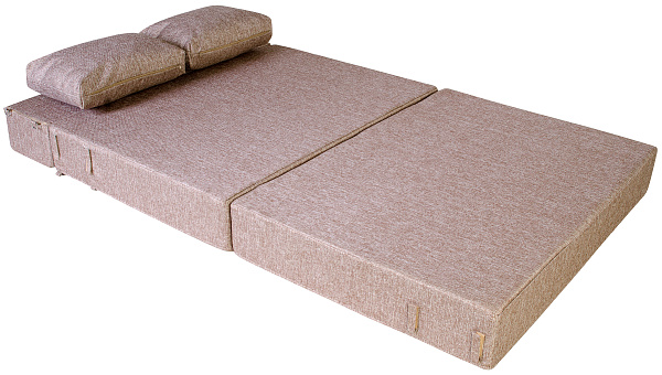 Диван-кровать трансформер бескаркасный &amp;quot;Валентина&amp;quot; 140х100х60 см шоколад