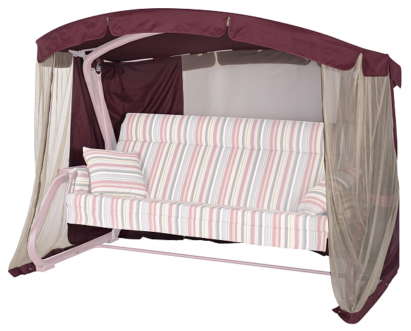 Тент на садовые качели A43 АМС 239*140 см бордовый Удачная мебель - Дачная мебель