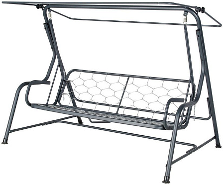 садовые качели «альба» a46a.5014 антрацит удачная мебель - даметекс