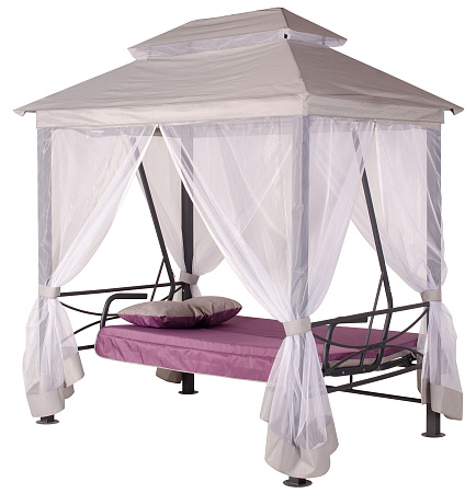 беседка-качели «алания» a62а.612 антрацит удачная мебель - даметекс