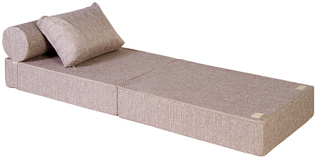 Кресло-кровать трансформер бескаркасное &quot;Валентина&quot; 75х100х65 см с валиком шоколад